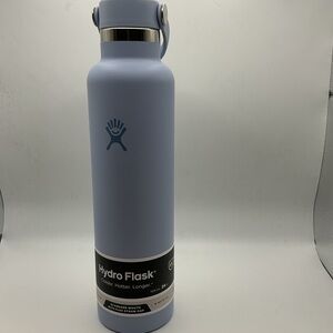 Hydro Flask 24 oz Standard Mouth Bottle Flex Straw Cap Light Blue NEW With Box